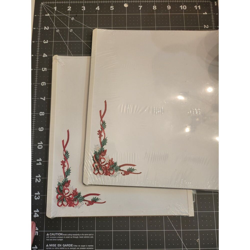 2 packages Creative Memories 12x12 Holiday Border Blank Scrapbook Pages B29